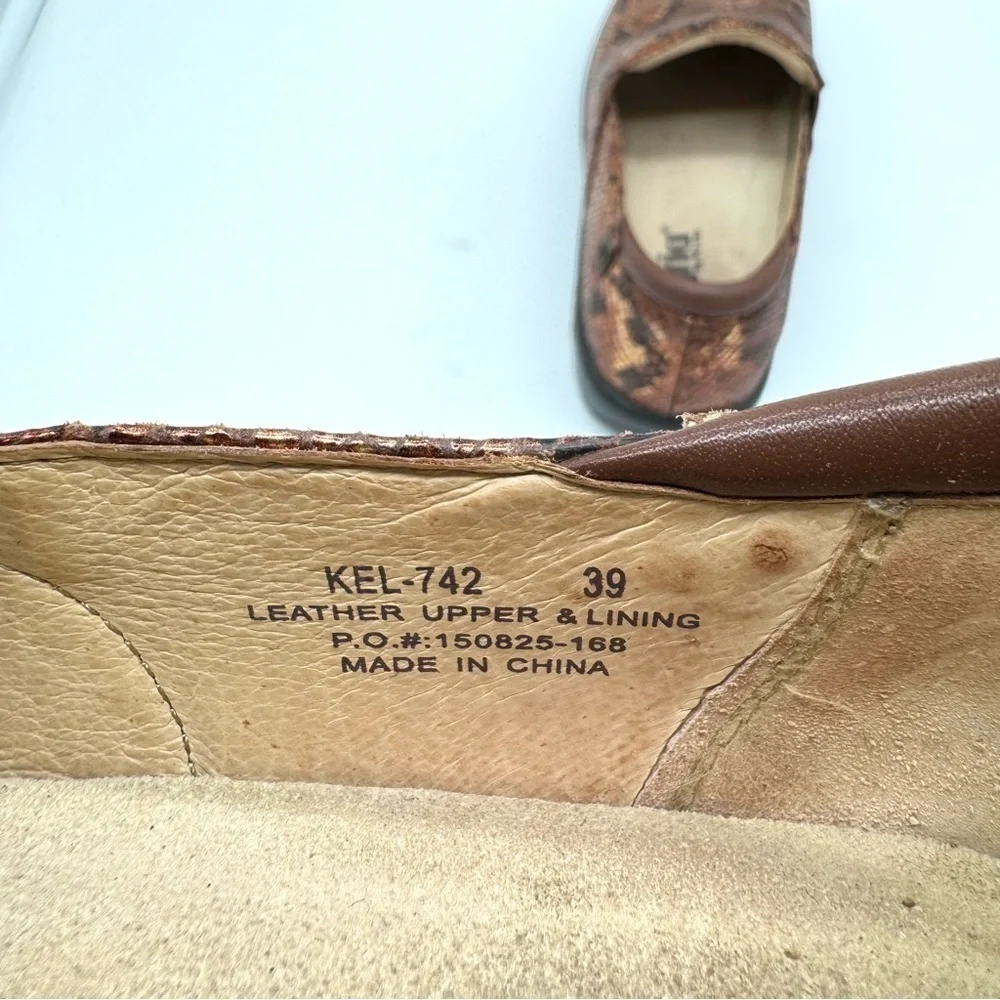 Alegria clogs Keli PRO Riches bronze copper snake size 9